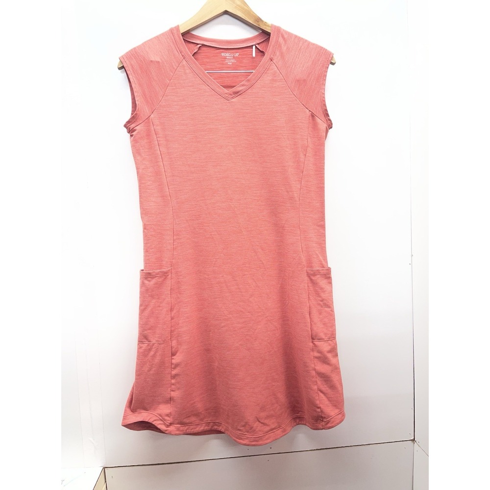 Toad&Co‎ Coral Tomboy Sleeveless V-Neck Athletic Dress Size S Organic Cotton EUC